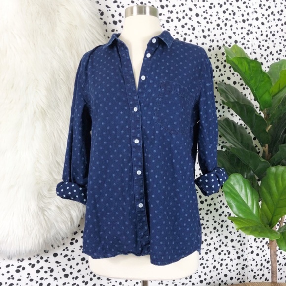 Madewell Tops - Madewell | Dotted Boy Polka Dot Button Down Shirt
